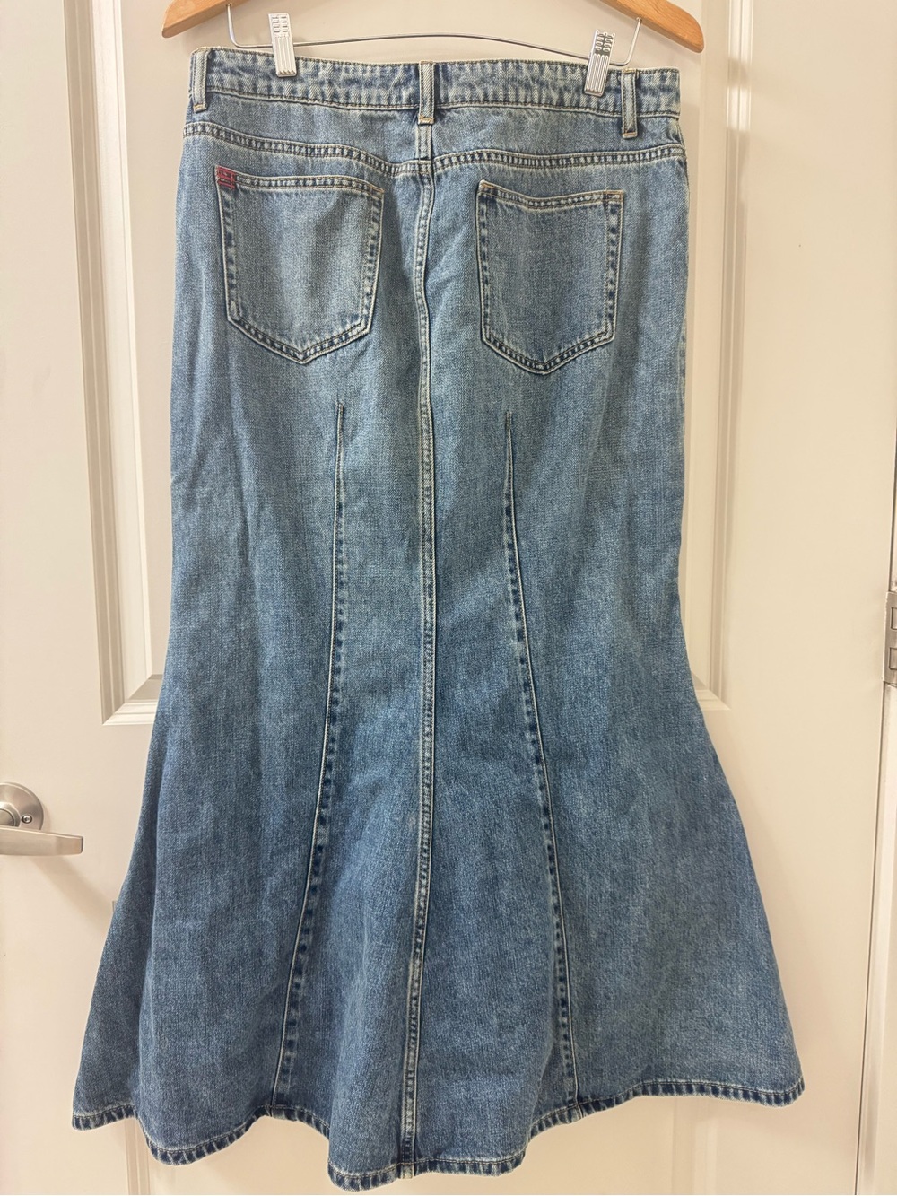 BDG Kendall Denim Maxi Skirt Flare Mermaid Blue Jean Y2K 90s Boho Women Sz L - Picture 3 of 10